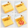 155 Sheets Omoshiroi Block Mini Notepad Cubes Creative 3D Luck Dragon Model Yellow Sticky Note Cubes 1 - Omoshiroi Block UK Store