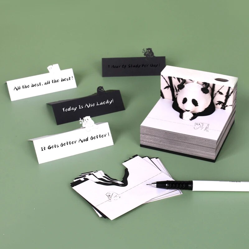 Panda Omoshiroi Block 3D Memo Pads - Image 5