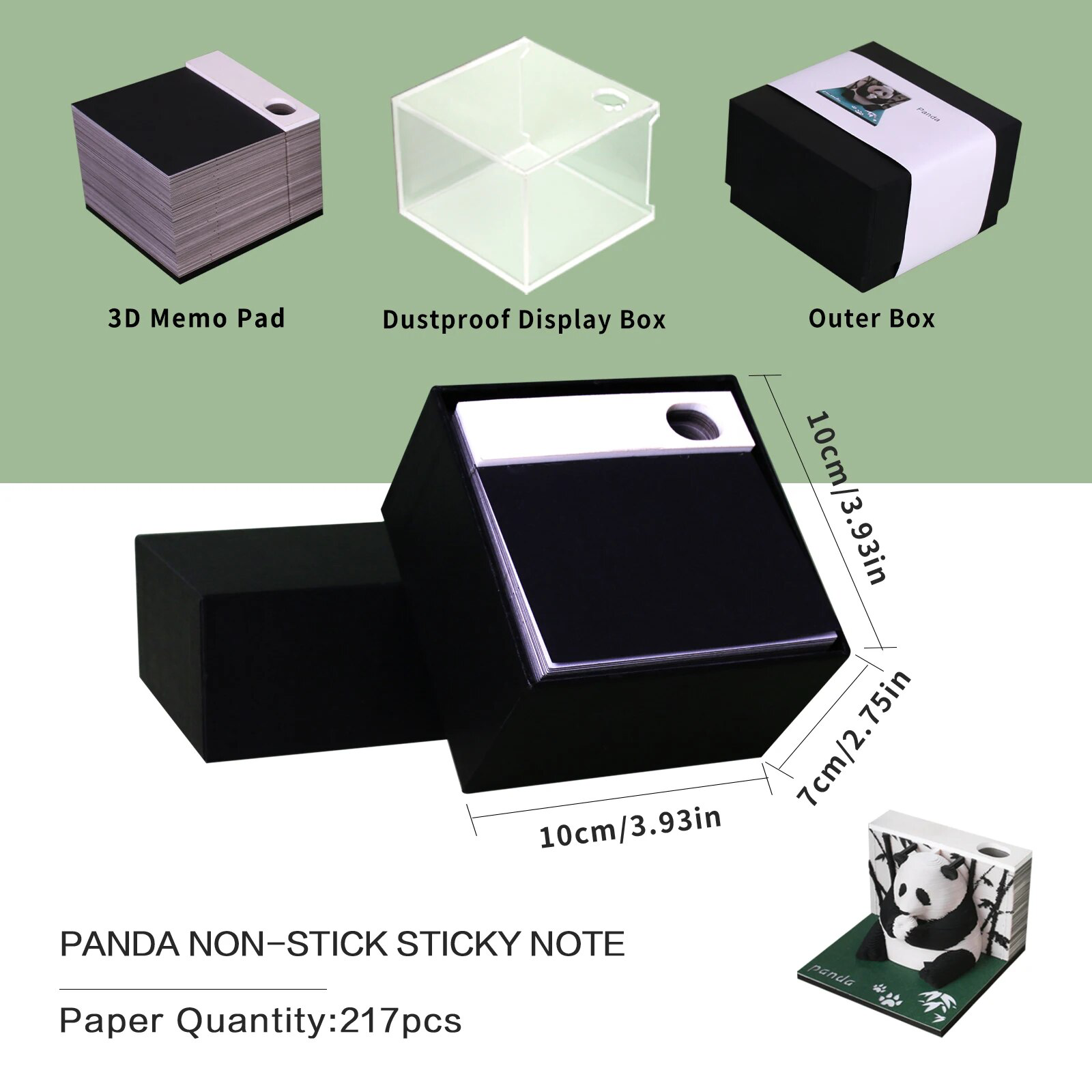 Panda Omoshiroi Block 3D Memo Pads - Image 2
