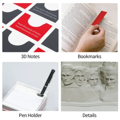 Omoshiroi Block 3D Memo Pad Mount Rushmore Attractions Notepad 3D Sticky Notes Pen Holder Artistic Note 1 - Omoshiroi Block UK Store