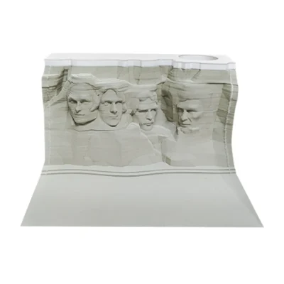 Omoshiroi Block 3D Memo Pad Mount Rushmore Attractions Notepad 3D Sticky Notes Pen Holder Artistic Note - Omoshiroi Block UK Store
