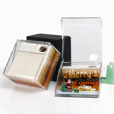 Omoshiroi Block 3D Notepad Merry Christmas Ornaments Elf Ears Memo Pads Christmas Decoration Stickers Party Gift 1 - Omoshiroi Block UK Store