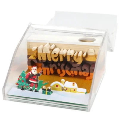 Omoshiroi Block 3D Notepad Merry Christmas Ornaments Elf Ears Memo Pads Christmas Decoration Stickers Party Gift - Omoshiroi Block UK Store