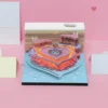 Omoshiroi Block 3D Notepad Mini Love Castle Paper Pad Pink Led 3D Memo Pads Note Paper 2 - Omoshiroi Block UK Store