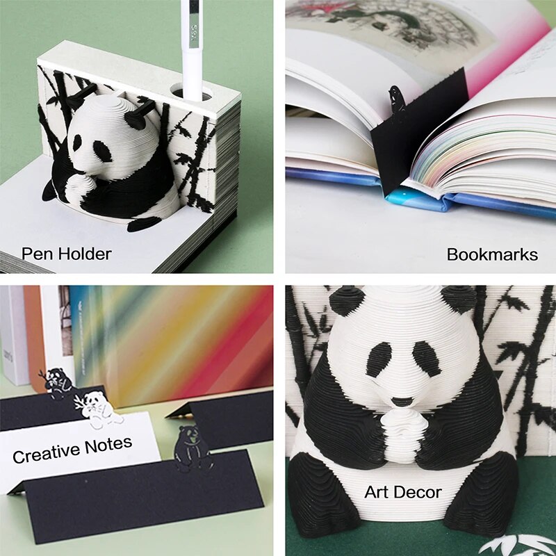 Panda Omoshiroi Block 3D Memo Pads - Image 7