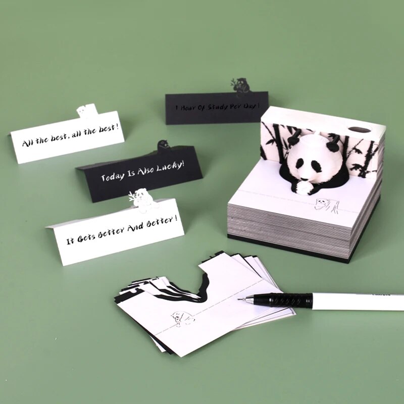 Panda Omoshiroi Block 3D Memo Pads - Image 9