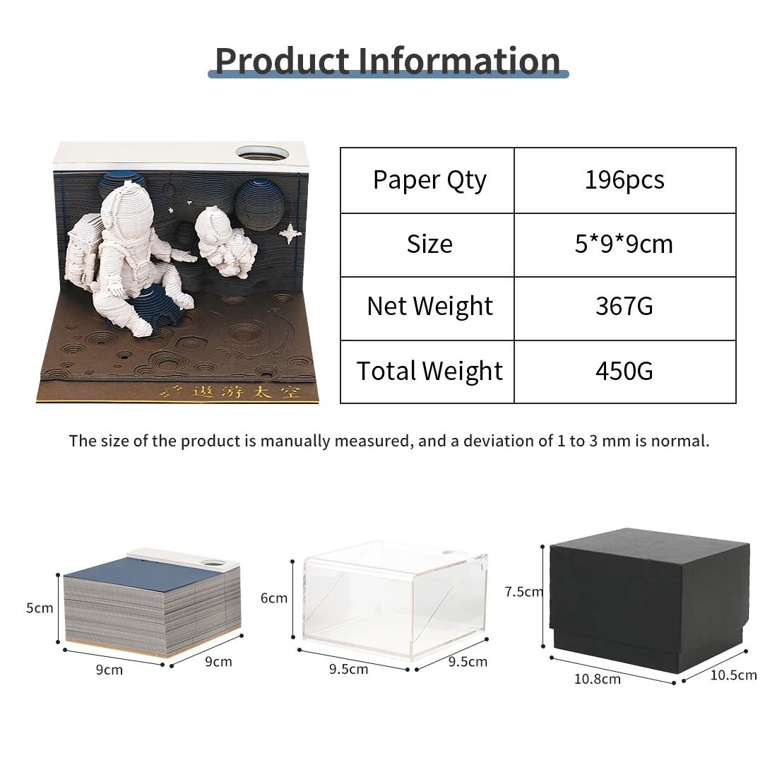 Spaceman Omoshiroi Block 3D Memo Pads - Image 6