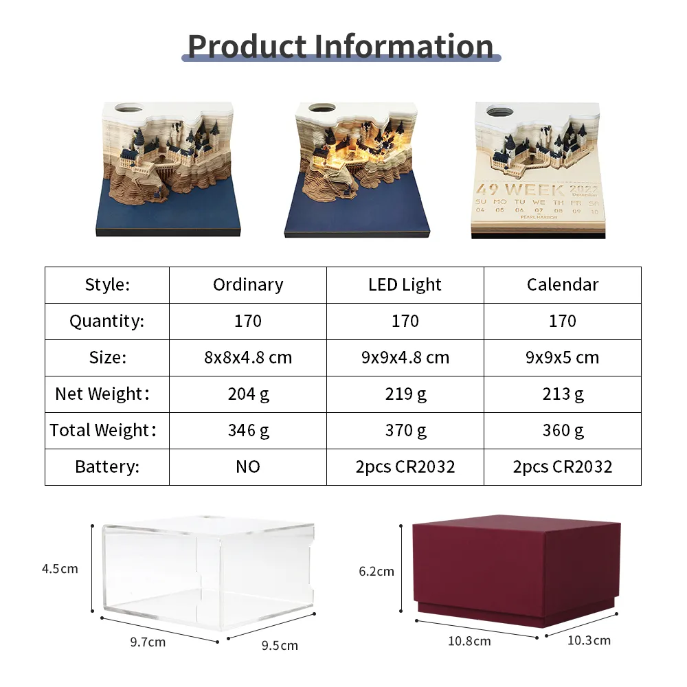 2024 Harry Potter Omoshiroi Block 3D Memo Pads - Image 6