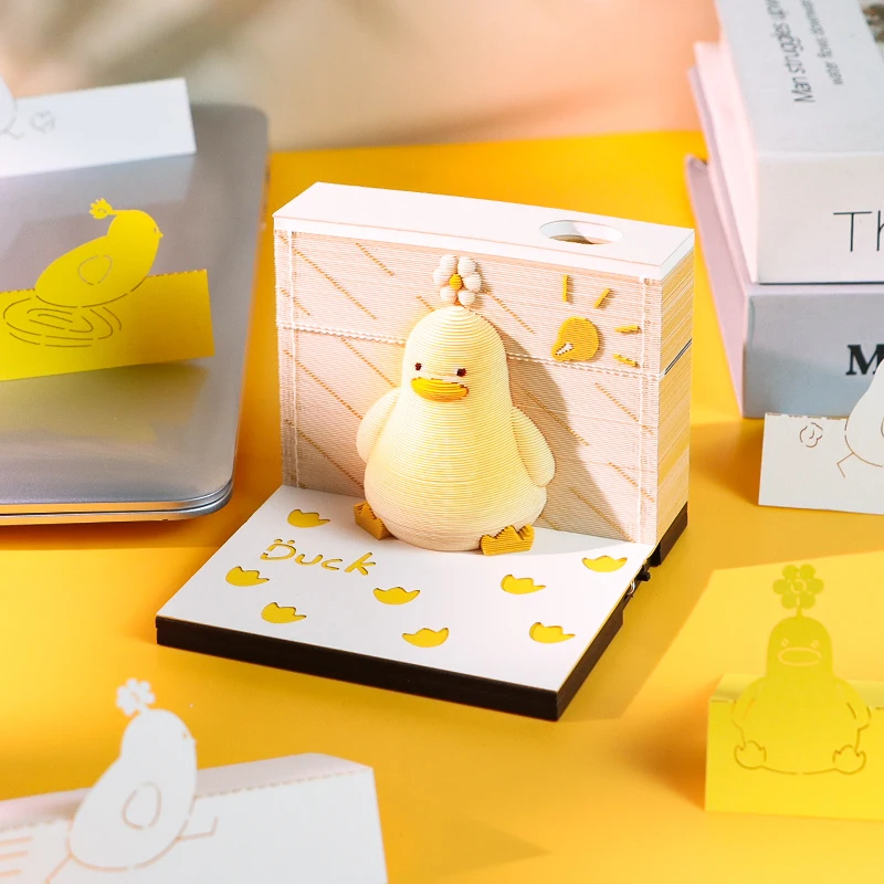Notepads Lucky Duck Omoshiroi Block 3D Memo Pads