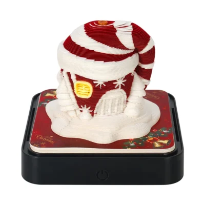 kf S0f8fe9a44f294011ae2462be1717cbb4i Omoshiroi Block 3D Notepad 3D Art Calendar 2024 Santa House 3D Memo Pad With Led Sticky - Omoshiroi Block UK Store