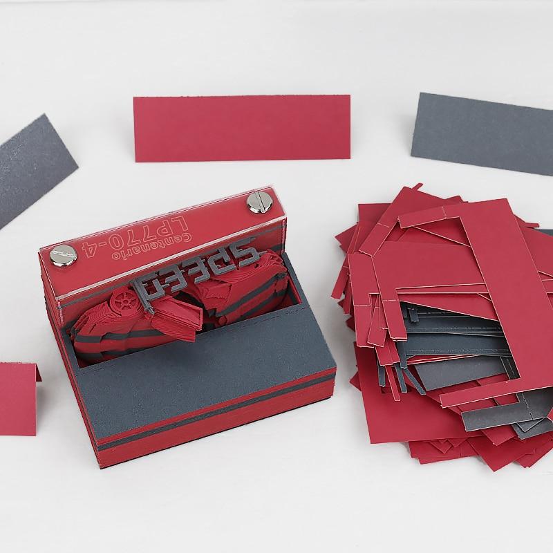 Centenario LP 770-4 Red Car Omoshiroi Block 3D Memo Pads - Image 11