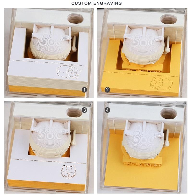 Maneki Neko Fortune Cat Omoshiroi Block 3D Memo Pads - Image 8