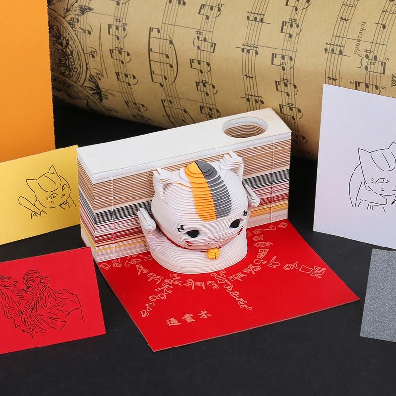 Maneki Neko Lucky Cat Omoshiroi Block 3D Memo Pads - Image 4
