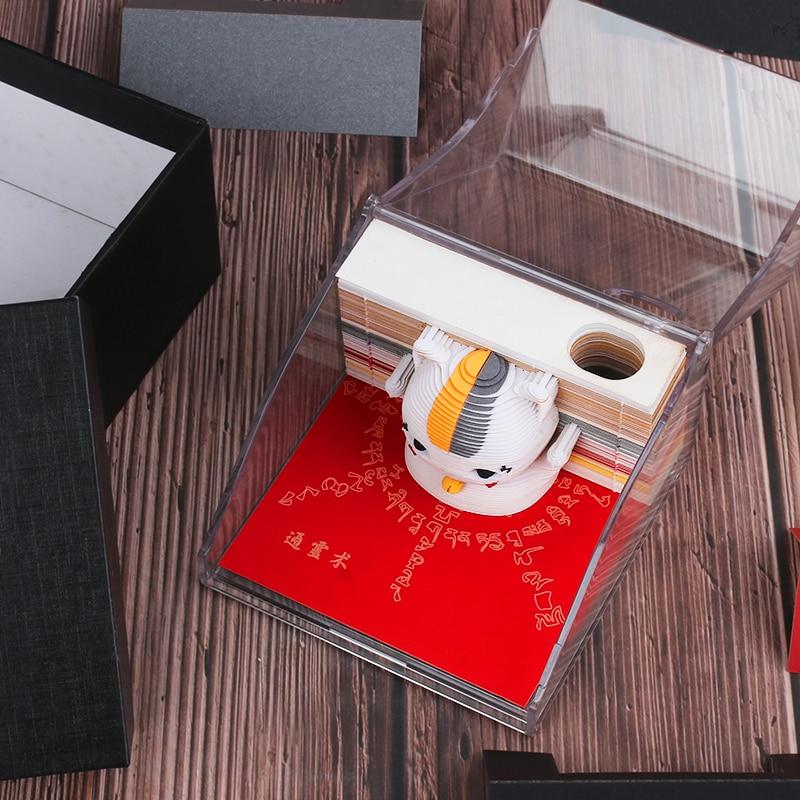 Maneki Neko Lucky Cat Omoshiroi Block 3D Memo Pads - Image 5