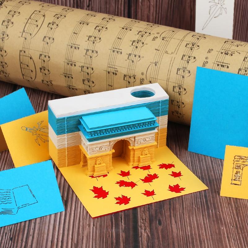 Paris Arc De Triomphe Omoshiroi Block 3D Memo Pads - Image 3