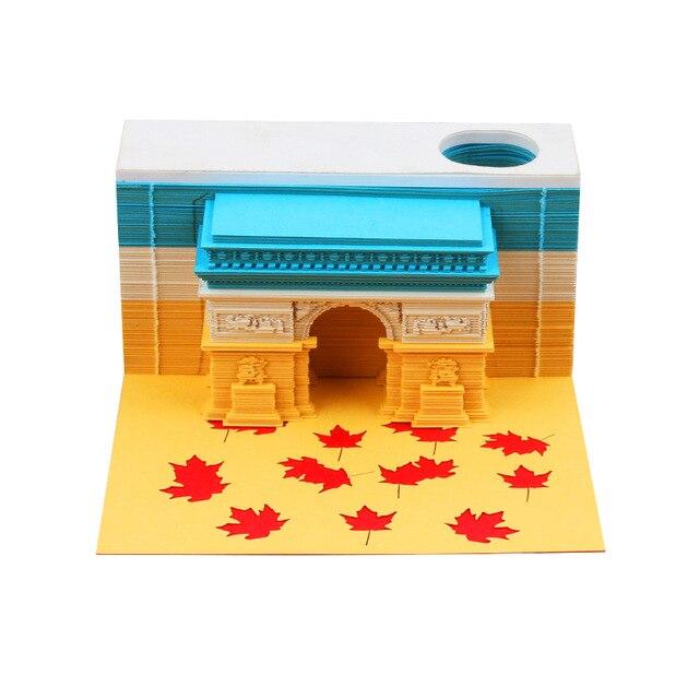 Paris Arc De Triomphe Omoshiroi Block 3D Memo Pads - Image 2