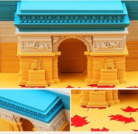 Paris Arc De Triomphe Omoshiroi Block 3D Memo Pads - Image 6